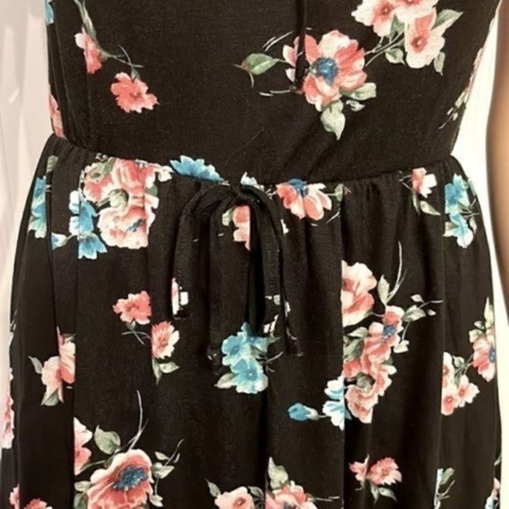 ULTRA-FLIRT casual rose print A-line dress S ruched NWT - Picture 8 of 12